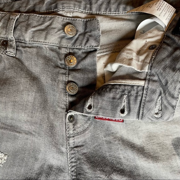 DSQUARED women’s grey distressed slim fit jeans size 42 IT - Picture 8 of 16